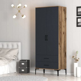Dulap de haine Kiara T (Nuc + antracit). 1088332