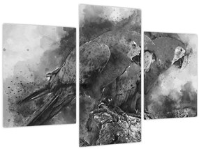 Tablou - Acuarelă papagali (90x60 cm)