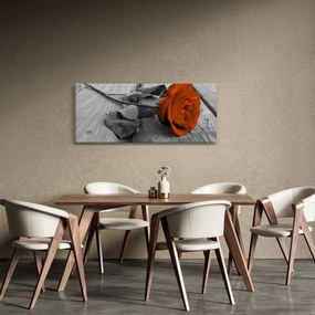 Tablou - Trandafir portocaliu (120x50 cm)