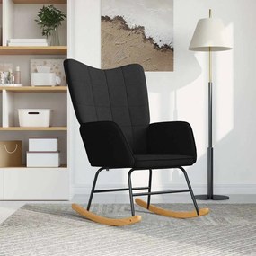 vidaXL Scaun balansoar, negru, material textil