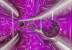 Fototapet - Străduța violetă cu mingi mici (254x184 cm), în 8 de alte dimensiuni noi