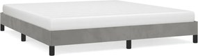 vidaXL Cadru de pat fără saltea, gri deschis, 160x200 cm, catifea