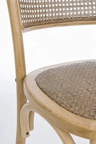 Scaun natural din rachita si lemn de Ulm, Carrel Bizzotto