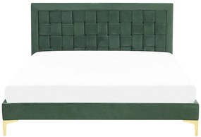 Pat matrimonial 140 cm LIMO (poliester) (verde închis) (cu somieră). 1022886