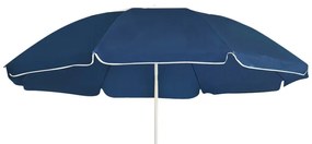 vidaXL Umbrelă de soare de grădină, stâlp din oțel, albastru, 180 cm