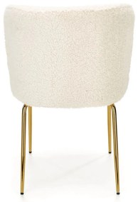 Set masa rotunda Casemiro + 3 scaune K474 crem/auriu