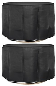 vidaXL Huse mobilier de grădină, 2 buc., 6 ocheți, rotund, Ø125x75 cm
