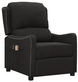 3098759 vidaXL Fotoliu electric de masaj rabatabil, negru, textil