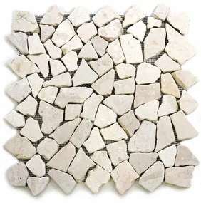 Mozaic de marmură Garth 1 m2 - gresie albă crem