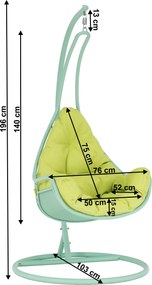 Balansoar suspendat , neomint / verde, TALISE