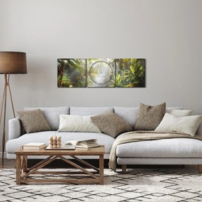 Tablou - Pădure tropicală (cu ceas) (90x30 cm)
