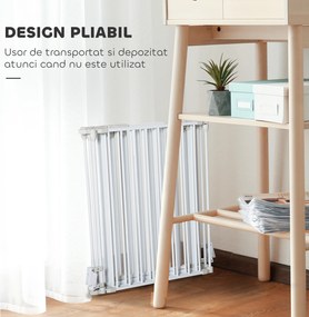 PawHut Gard Pliabil și Modular pentru Câini cu 3 Panouri Alb | Aosom Romania