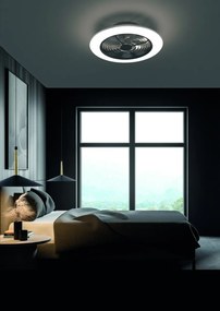 Lustra LED Smart cu Ventilator si telecomanda ALISIO XL negru