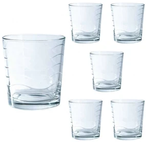 Set 6 pahare apa, Kyma, 285 ml, Transparent