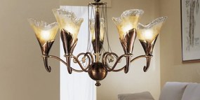 Candelabru 5 brate LUX design clasic realizat manual 316 Creamy
