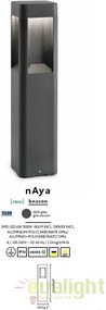 Stalp de exterior modern cu iluminat LED inaltime 50cm cu protectie IP54 NAYA LED 71199