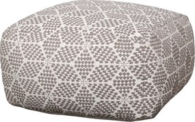 Pouf mocca din bumbac si fibre reciclate, "Lounge"