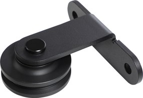 HOMCOM Set feronerie ușă culisantă, oțel carbon, suport 100 kg, pentru uși lemn 3.5-4.5 cm | Aosom Romania