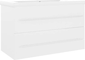 vidaXL Dulap cu chiuvetă încorporată, alb, lemn prelucrat