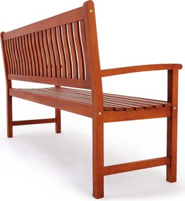 Bancă de grădină MAXIMA, 152x55x90 cm, natur maro Casaria