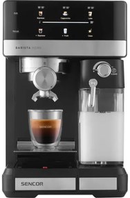 Sencor - Espressor manual cu portafiltru, 1350 W/230 V, negru/crom mat