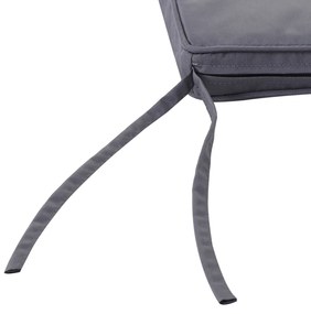 Outsunny Set de 2 perne pentru fotolii de grădină Pernă pentru scaun de exterior Perne de șezut detasabile Umplutură de 5 cm Tesatura de poliester dim. 45L x 45l cm Gri închis | Aosom Romania