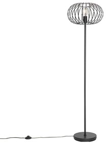 Lampa de podea de design neagră - Johanna