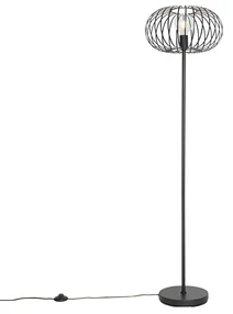 Lampa de podea de design neagră - Johanna