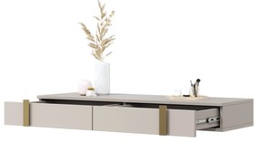 Consolă suspendată/masă de toaletă Verica - cașmir/manere aurii