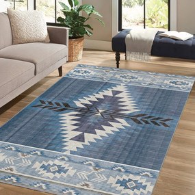 Covor albastru lavabil 160x230 cm Ethnic Geo – Mila Home
