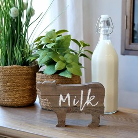 Decoratiune din lemn de pin, Milk