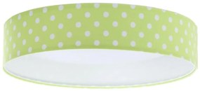 LED Plafonieră GALAXY KIDS LED/24W/230V verde cu buline albe