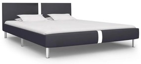 vidaXL Cadru de pat, negru, 120 x 200 cm, piele ecologică