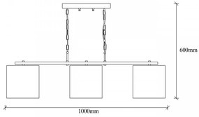 Candelabru, Nitid, Salihini - MR - 834, E27, 100 W, metal/textil