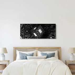Tablou cu un cub abstract (120x50 cm)