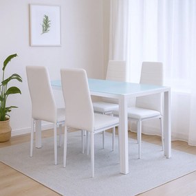 Liana 4+1 set de sufragerie alb