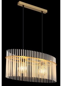 Lustra suspendata, Metal Auriu Mat, Sticla Opaca, GORLEY 15698H3M GL