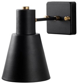 Aplică de perete neagră/aurie ø 14 cm Funnel – Opviq lights