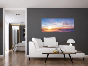 Tablou - Apus de soare deasupra norilor (120x50 cm)