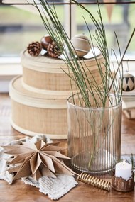 IB Laursen Vaza din sticla cu decor din alama INLAID