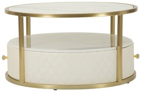 Măsuță de cafea, cu sertar, Ø75X40 cm, Sharon, Mauro Ferretti