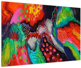 Tablou abstract - culori (90x60 cm)