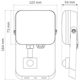 Proiector LED de exterior cu senzor MILKY LED/20W/230V 4000K IP65