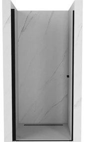 Mexen Pretoria ușa de duș cu balamale 80 cm, transparent, Neagră - 852-080-000-70-00
