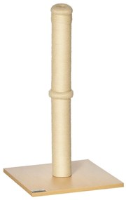 PawHut Stâlp de Zgâriat pentru Pisici cu Bază din PAL, 34x34x60 cm, Bej | Aosom Romania