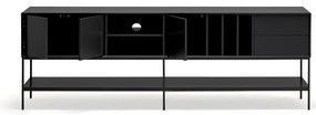 Comodă TV neagră 220x74x45 cm Platt – Teulat