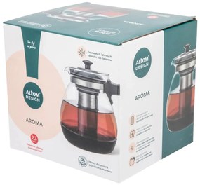 Ceainic din sticlă Altom cu infuzor 2,3 l, negru