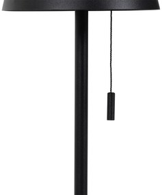 Lampă de masă de exterior neagră incluzând LED cu 3 trepte de luminozitate, reîncărcabilă și solară - Ferre