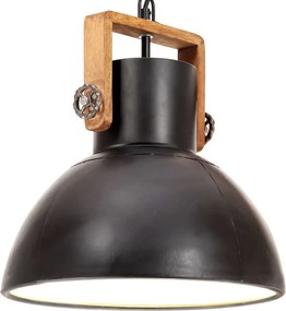 vidaXL Lampă suspendată industrială, negru, 30 cm, 25 W, E27, rotund