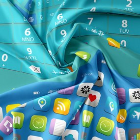 Lenjerie de pat din microfibra Culoare turcoaz, ICONS Dimensiune lenjerie de pat: 2 buc 70 x 90 cm | 200 x 220 cm